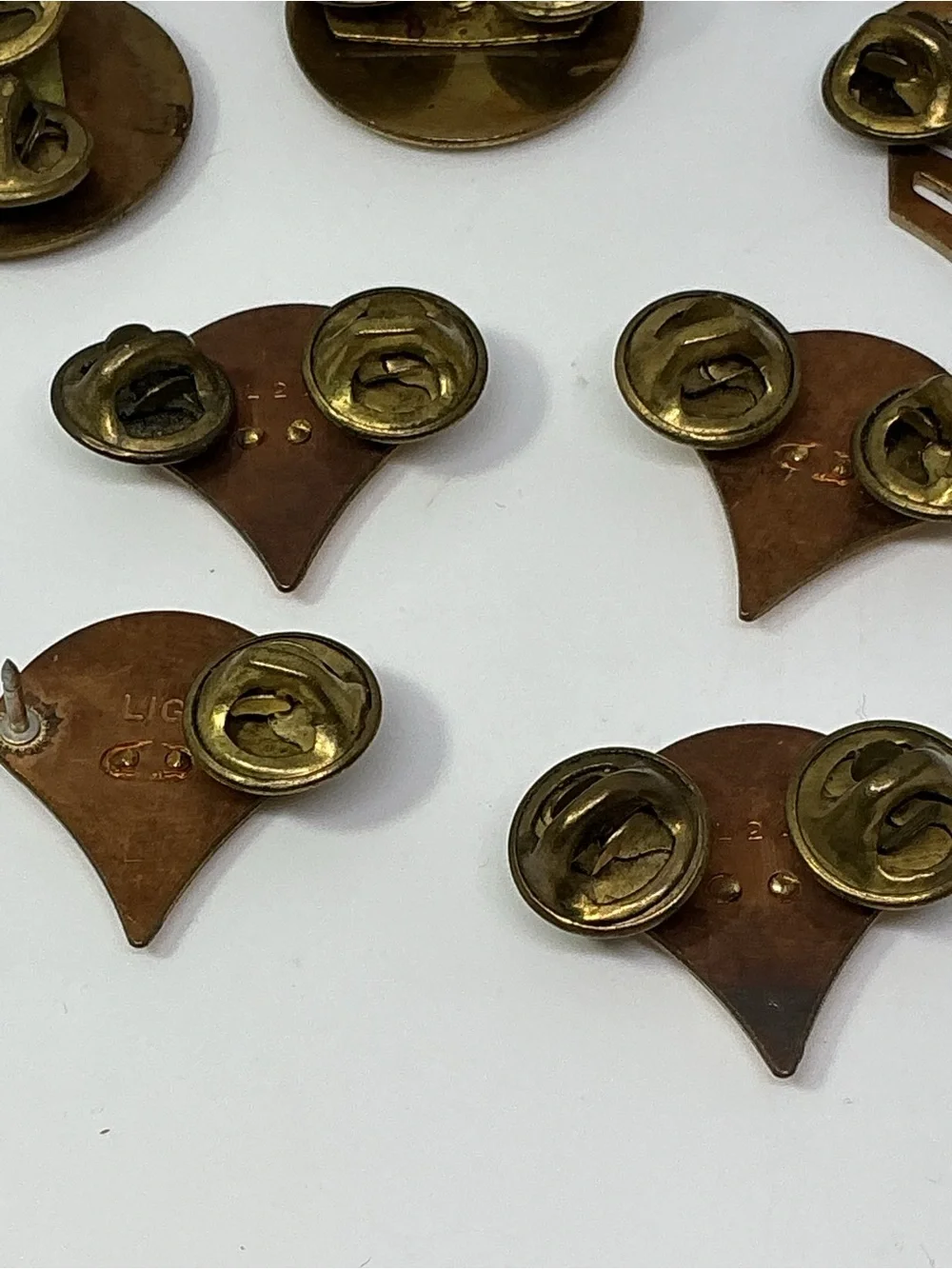 Vintage US Army Enlisted Insignia Pin Lot Sergeant E5 Specialist SP4 Signal Corp